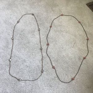 Long beaded layering necklaces